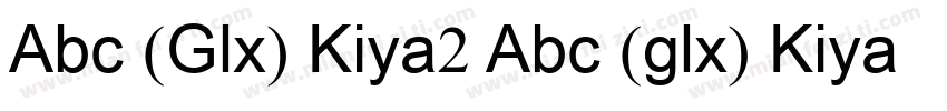 Abc (Glx) Kiya2 Abc (glx) Kiya2字体转换